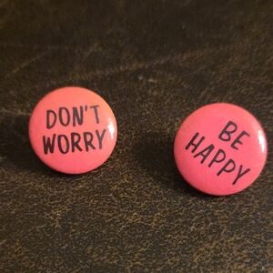 Pink Motivational Earrings
